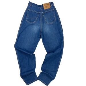 Vtg 70/80s Levi Jeans Women's 23x29 High Waist Mom Tapered White Tab Faded Talon